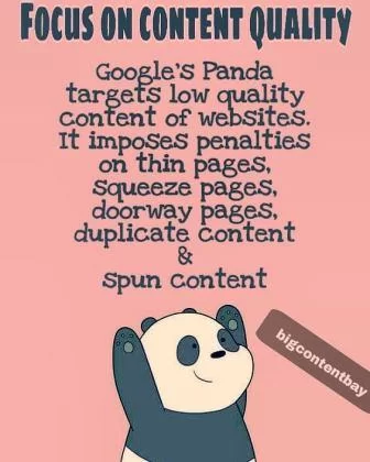 panda algorithm targets low quality content